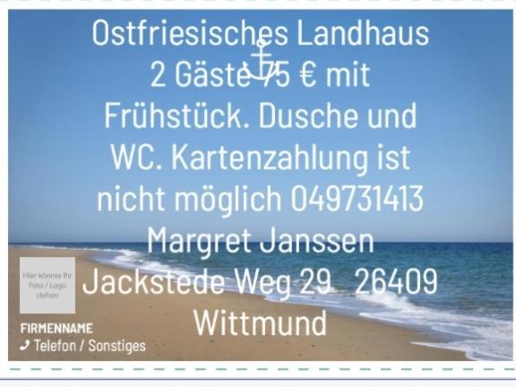 Ostfriesisches Landhaus Wittmund Esterno foto